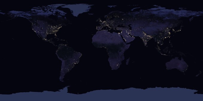 Image: globe lights. Rights & Source: CC0, pexel.