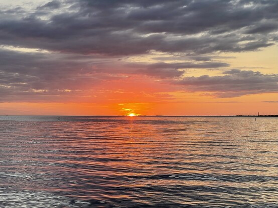 sunset over the Gulf of Mexico from Fred Howard Park, Pinellas County, Florida 2023-09-04